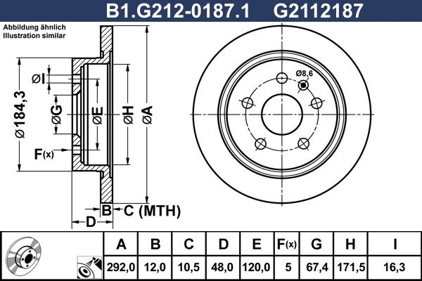 Galfer B1.G212-0187.1 - Disque de frein cwaw.fr