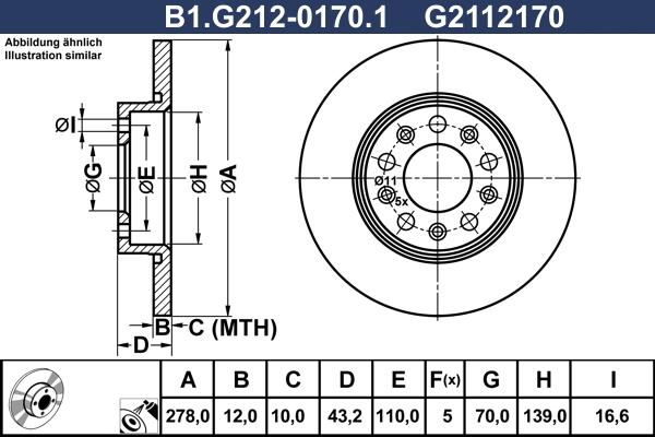 Galfer B1.G212-0170.1 - Disque de frein cwaw.fr