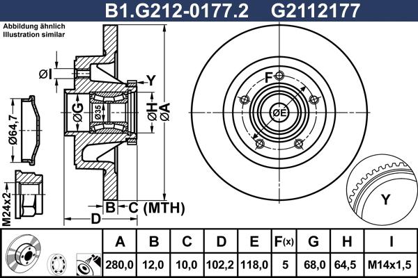 Galfer B1.G212-0177.2 - Disque de frein cwaw.fr