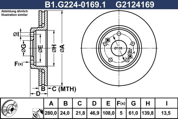 Galfer B1.G224-0169.1 - Disque de frein cwaw.fr