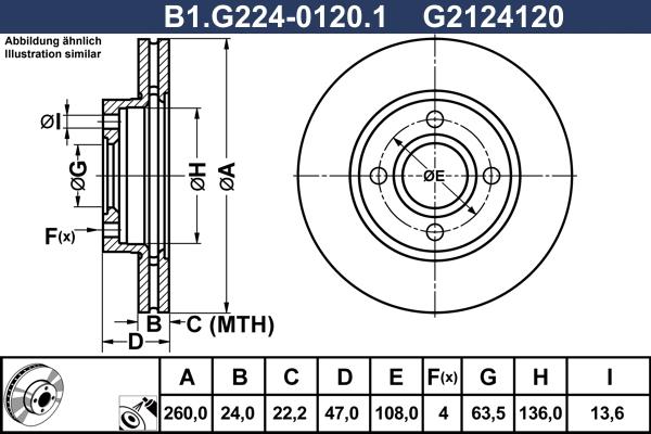 Galfer B1.G224-0120.1 - Disque de frein cwaw.fr