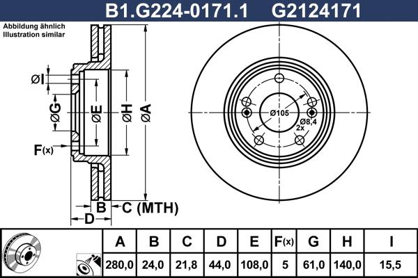 Galfer B1.G224-0171.1 - Disque de frein cwaw.fr