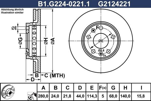 Galfer B1.G224-0221.1 - Disque de frein cwaw.fr