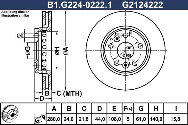 Galfer B1.G224-0222.1 - Disque de frein cwaw.fr