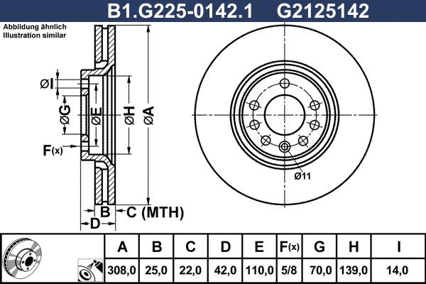 Galfer B1.G225-0142.1 - Disque de frein cwaw.fr