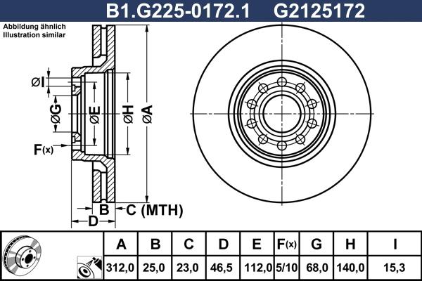 Galfer B1.G225-0172.1 - Disque de frein cwaw.fr