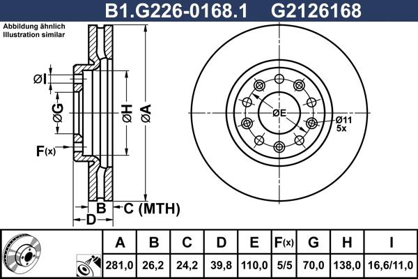 Galfer B1.G226-0168.1 - Disque de frein cwaw.fr