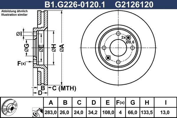 Galfer B1.G226-0120.1 - Disque de frein cwaw.fr