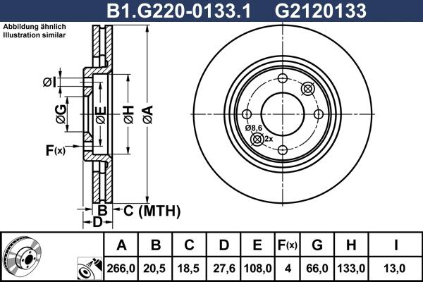 Galfer B1.G220-0133.1 - Disque de frein cwaw.fr