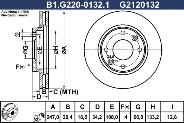 Galfer B1.G220-0132.1 - Disque de frein cwaw.fr