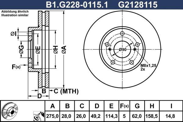 Galfer B1.G228-0115.1 - Disque de frein cwaw.fr