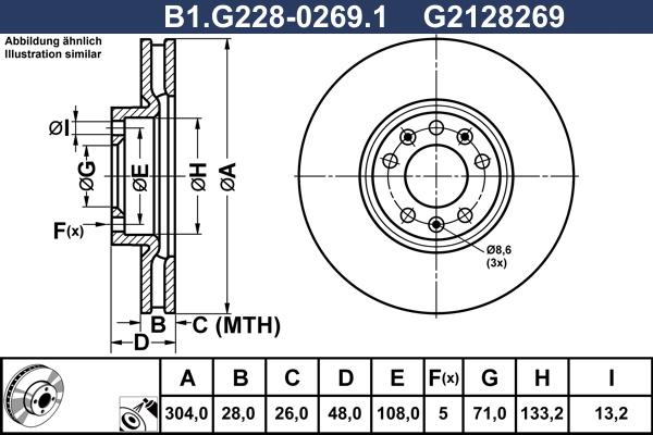 Galfer B1.G228-0269.1 - Disque de frein cwaw.fr