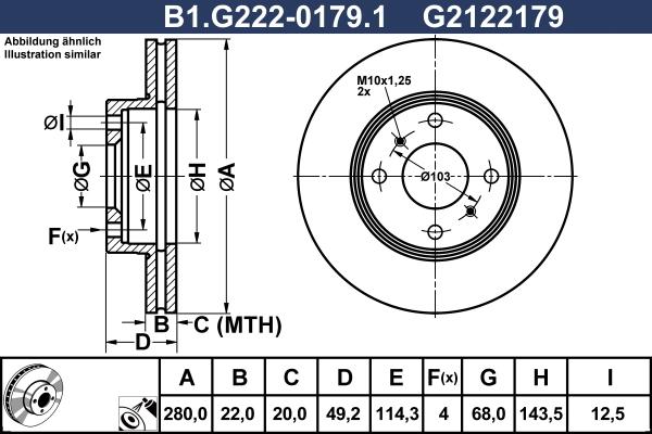 Galfer B1.G222-0179.1 - Disque de frein cwaw.fr