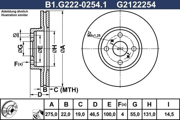 Galfer B1.G222-0254.1 - Disque de frein cwaw.fr