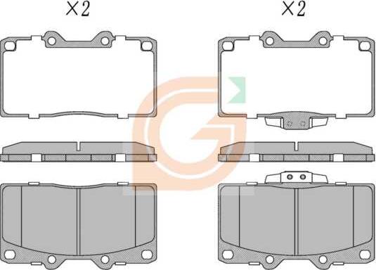 GAMA GA10990 - Kit de plaquettes de frein, frein à disque cwaw.fr