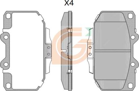 GAMA GA10991 - Kit de plaquettes de frein, frein à disque cwaw.fr