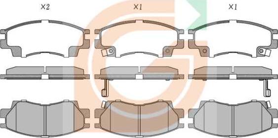 GAMA GA10946 - Kit de plaquettes de frein, frein à disque cwaw.fr