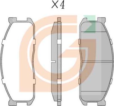 GAMA GA10943 - Kit de plaquettes de frein, frein à disque cwaw.fr