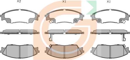 GAMA GA10962 - Kit de plaquettes de frein, frein à disque cwaw.fr