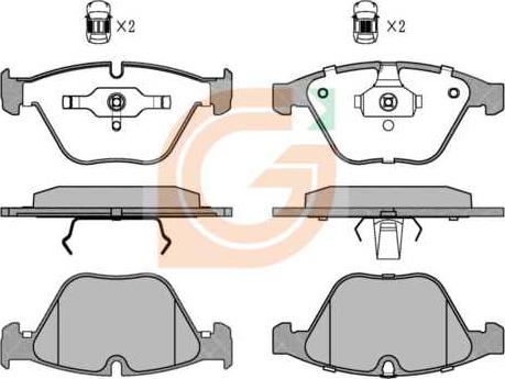 GAMA GA10908 - Kit de plaquettes de frein, frein à disque cwaw.fr