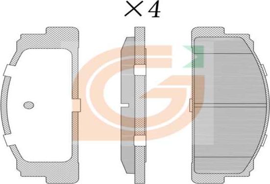 GAMA GA10915 - Kit de plaquettes de frein, frein à disque cwaw.fr