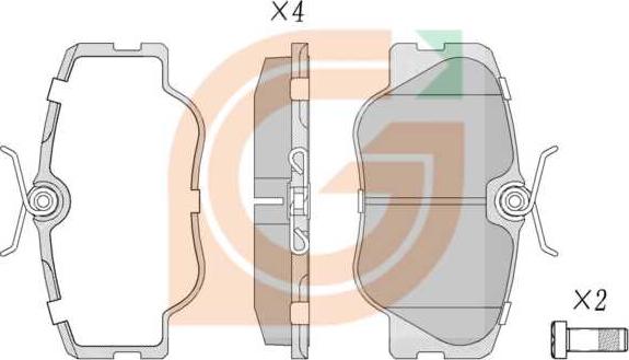 GAMA GA10911 - Kit de plaquettes de frein, frein à disque cwaw.fr