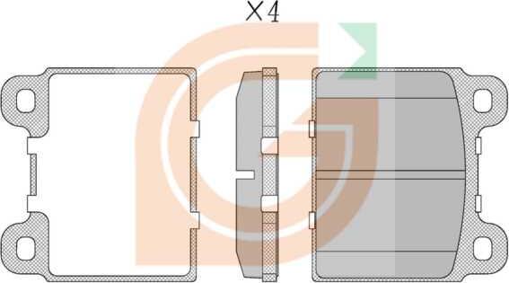 GAMA GA10936 - Kit de plaquettes de frein, frein à disque cwaw.fr