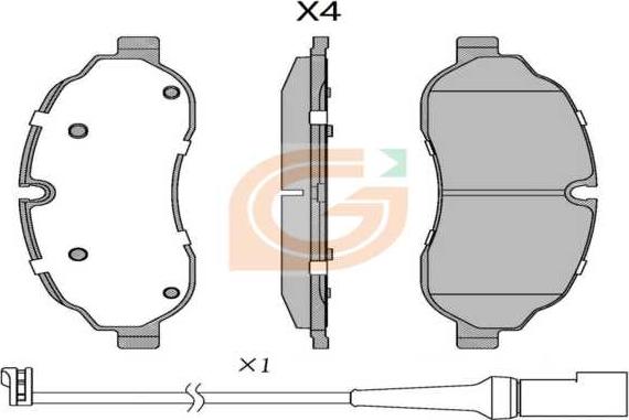 GAMA GA10491 - Kit de plaquettes de frein, frein à disque cwaw.fr