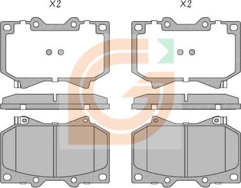 GAMA GA10449 - Kit de plaquettes de frein, frein à disque cwaw.fr