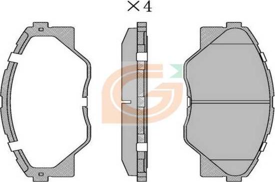 GAMA GA10444 - Kit de plaquettes de frein, frein à disque cwaw.fr