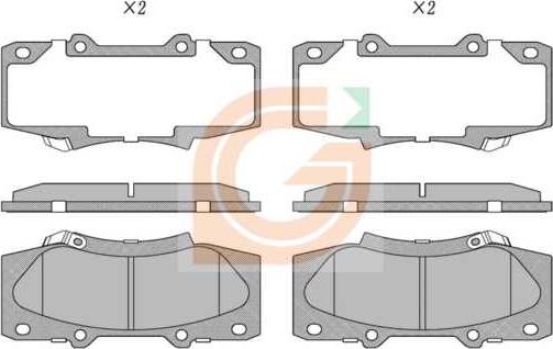 GAMA GA10445 - Kit de plaquettes de frein, frein à disque cwaw.fr