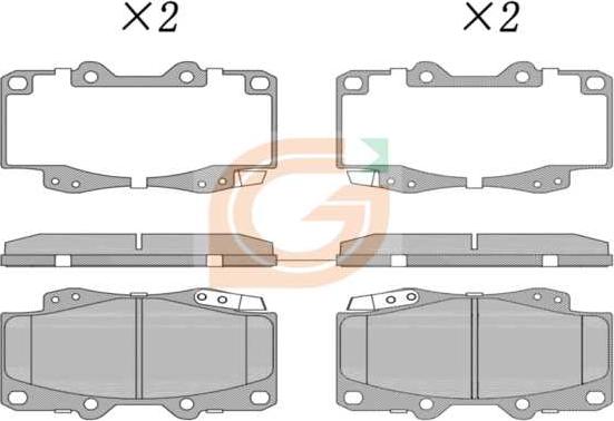 GAMA GA10442 - Kit de plaquettes de frein, frein à disque cwaw.fr