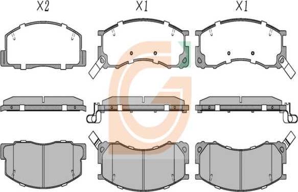 GAMA GA10454 - Kit de plaquettes de frein, frein à disque cwaw.fr