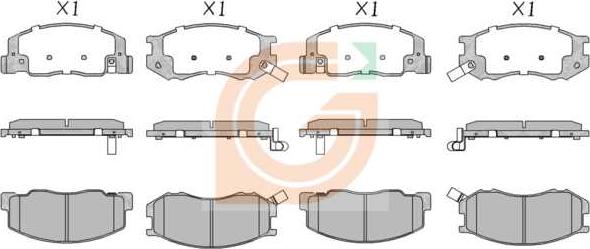 GAMA GA10455 - Kit de plaquettes de frein, frein à disque cwaw.fr