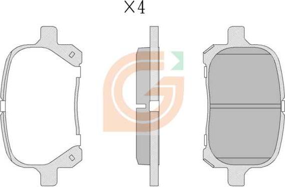 GAMA GA10456 - Kit de plaquettes de frein, frein à disque cwaw.fr