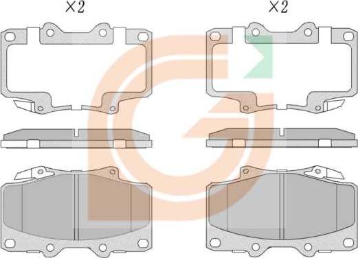 GAMA GA10453 - Kit de plaquettes de frein, frein à disque cwaw.fr