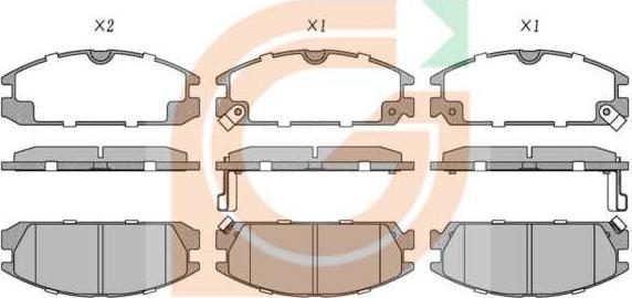 GAMA GA10468 - Kit de plaquettes de frein, frein à disque cwaw.fr