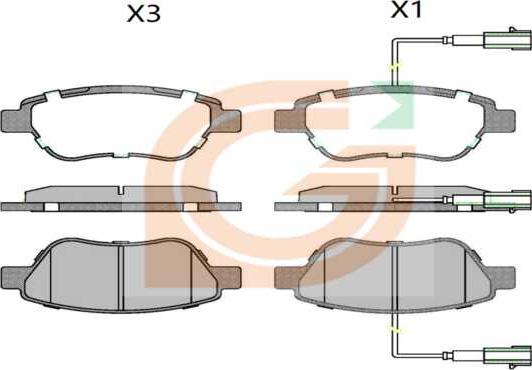 GAMA GA10404 - Kit de plaquettes de frein, frein à disque cwaw.fr