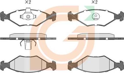 GAMA GA10408 - Kit de plaquettes de frein, frein à disque cwaw.fr