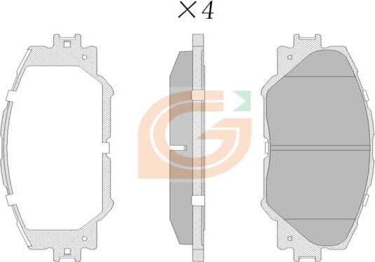 GAMA GA10419 - Kit de plaquettes de frein, frein à disque cwaw.fr