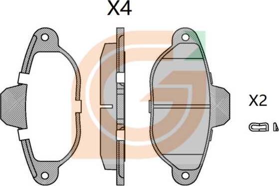 GAMA GA10414 - Kit de plaquettes de frein, frein à disque cwaw.fr