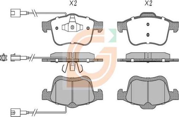 GAMA GA10415 - Kit de plaquettes de frein, frein à disque cwaw.fr