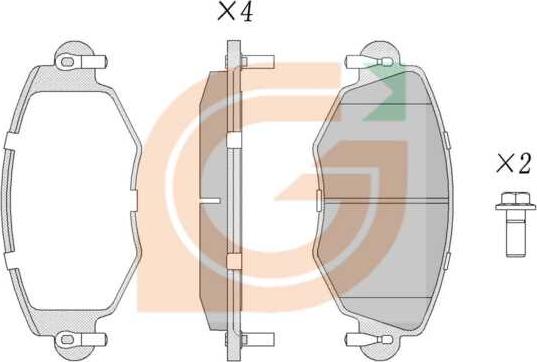 GAMA GA10480 - Kit de plaquettes de frein, frein à disque cwaw.fr