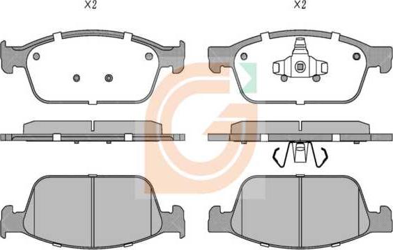 GAMA GA10481 - Kit de plaquettes de frein, frein à disque cwaw.fr