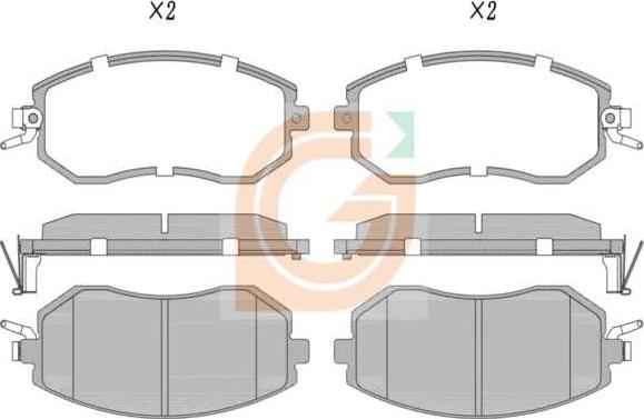 GAMA GA10436 - Kit de plaquettes de frein, frein à disque cwaw.fr