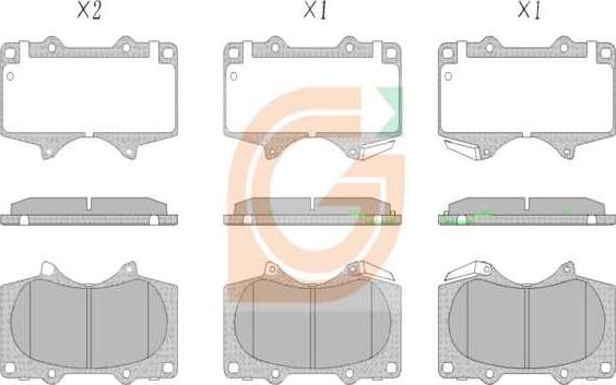 GAMA GA10430 - Kit de plaquettes de frein, frein à disque cwaw.fr