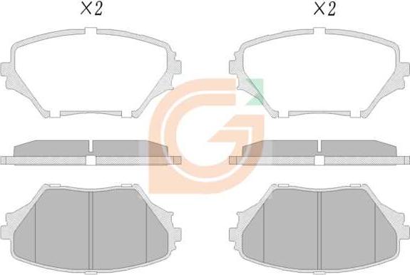 GAMA GA10438 - Kit de plaquettes de frein, frein à disque cwaw.fr