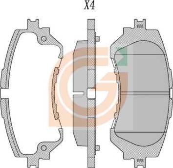 GAMA GA10433 - Kit de plaquettes de frein, frein à disque cwaw.fr