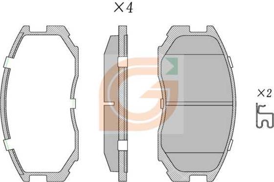 GAMA GA10432 - Kit de plaquettes de frein, frein à disque cwaw.fr