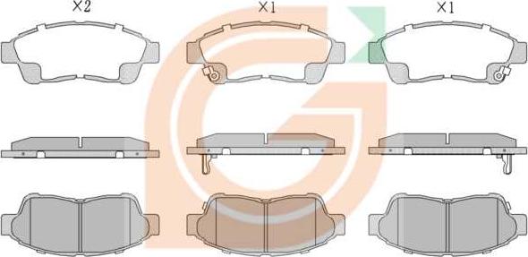 GAMA GA10437 - Kit de plaquettes de frein, frein à disque cwaw.fr